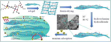 Graphical abstract: One-pot synthesis of a graphene oxide-supported TixAl1−xOy-based material modified with amidoxime for highly efficient uranium(vi) adsorption