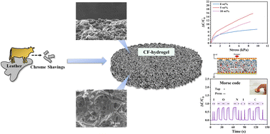 Graphical abstract: Hydrogels from chrome shavings for a highly sensitive capacitive pressure sensor