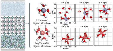 Graphical abstract: Electro-mechanical factor affecting the Li+/Mg2+ selectivity performance of ion separation metal–organic frameworks