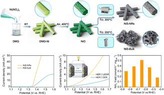 Graphical abstract: Porous nickel sulfide nanorods serve as a multifunctional electrocatalyst for the hydrogen evolution reaction, urea electrooxidation reaction, and nitrate reduction reaction