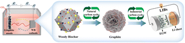 Graphical abstract: Green and efficient graphitization of biomass waste empowered by molten salt electrolysis: mechanistic exploration and energy storage applications dual-driven by experiments and simulations