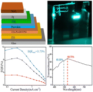 Graphical abstract: Efficient transparent blue-emitted perovskite light-emitting diodes based on multilayer transparent top electrodes