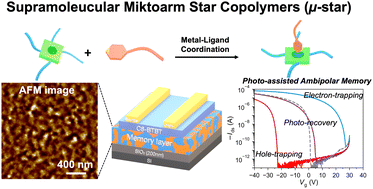 Graphical abstract: Ambipolar charge-trapping in self-assembled nanostructures of a supramolecular miktoarm star-shaped copolymer with a zinc phthalocyanine core