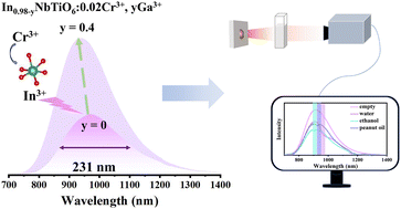 Graphical abstract: Enhanced NIR optical properties of a single-site-occupied ultra-broadband InNbTiO6:Cr3+ phosphor at 965 nm through Ga3+ doping