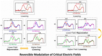 Graphical abstract: Reversible modulation of critical electric fields for a field-induced ferroelectric effect with field-cycling in ZrO2 thin films