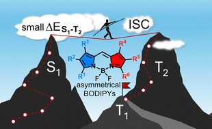 Graphical abstract: Enhancement of intersystem crossing in asymmetrically substituted BODIPY photosensitizers