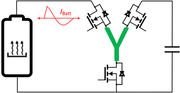 Graphical abstract: A high frequency alternating current heater using the advantages of a damped oscillation circuit for low voltage Li-ion batteries