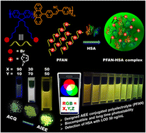 Graphical abstract: Ratiometric detection of human serum albumin using an aggregation-induced enhanced emission-conjugated polyelectrolyte and a prototype smartphone device
