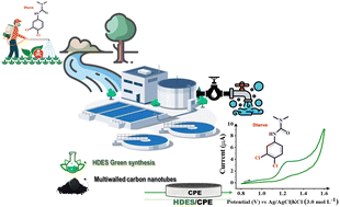 Graphical abstract: Green synthesis of a hydrophobic deep eutectic solvent and application as electrode modifier for electrochemical detection of diuron