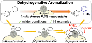 Graphical abstract: Pd-catalyzed acceptorless dehydrogenative aromatization of cyclohexyl rings via benzylic C–H bond activation