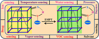 Graphical abstract: Excited-state intramolecular proton transfer (ESIPT) based metal–organic frameworks for smart sensing and stimuli-responsive applications
