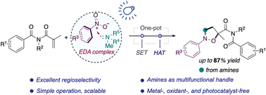 Graphical abstract: EDA complex-directed streamlined synthesis of isoxazolidines from nitroarenes