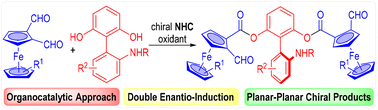 Graphical abstract: N-Heterocyclic carbene-catalyzed asymmetric synthesis of bis-ferrocene derivatives bearing two stereogenic planes