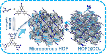 Graphical abstract: A microporous hydrogen-bonded organic framework for sustainable adsorption and separation of CO2