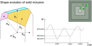 Graphical abstract: Shape modification of mineral inclusions in diamond: thermodynamic and kinetic considerations