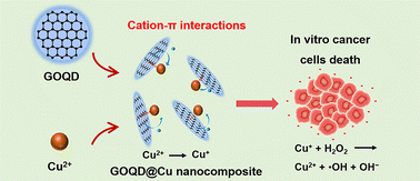 Graphical abstract: Enhanced anticancer activity of graphene oxide quantum dot@Cu nanocomposites via cation–π interactions