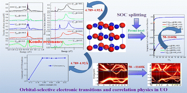 Graphical abstract: Spin–orbit-controlled correlation physics and orbital-selective electronic transitions in uranium monoxide revealed by many-body calculations