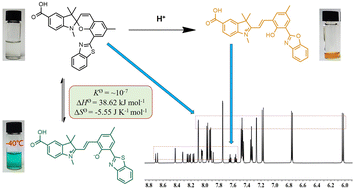 Graphical abstract: Thermodynamic equilibrium of the transitions between the closed and open forms of a spiropyran-based molecular switch monitored via variable-temperature 1H NMR spectroscopy