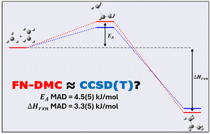 Graphical abstract: Fixed node-diffusion Monte Carlo achieves chemical accuracy in predicting substituent effects on activation energies and reaction enthalpies for methyl radical addition to substituted olefins
