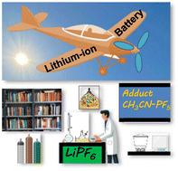Graphical abstract: A new step in understanding the process of the lithium battery manufacturing process: analysis of the CH3CN–PF5 species in matrices at cryogenic temperatures
