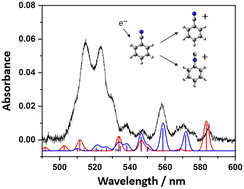 Graphical abstract: Visible absorption spectra of mass-selected cyanobenzene and iso-cyanobenzene cations in solid neon