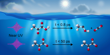 Graphical abstract: The primary near-UV photochemistry of aqueous pyruvic acid