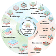 Graphical abstract: Molecular innovations in nanofiltration via interfacial polymerization: from monomer design to membrane performance
