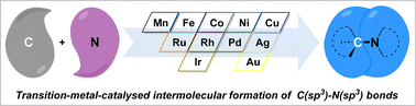 Graphical abstract: Recent progress in transition-metal-catalysed intermolecular saturated C(sp3)–N(sp3) bond formation reactions