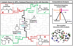 Graphical abstract: Mapping the catalytic landscape of triphenylborane (BPh3)-catalyzed CO2-epoxide coupling to carbonates: an in silico approach to solve substrate-dependent selectivity