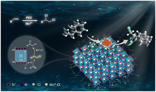 Graphical abstract: Efficient photoelectrocatalytic radical dichlorination of alkenes via synergism with Mn