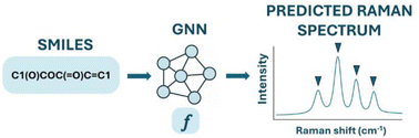 Graphical abstract: Mol2Raman: a graph neural network model for predicting Raman spectra from SMILES representations