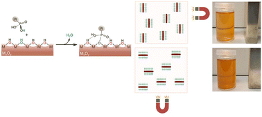 Graphical abstract: Nonconductive ferrofluids from permanently magnetic nanoplatelets hybridized with polar phosphonic ligands