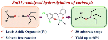 Graphical abstract: Solvent-free hydrosilylation of carbonyl compounds catalyzed by organotin(iv) compounds