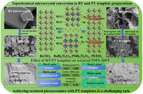 Graphical abstract: Comparative investigation and mechanistic analysis of textured PMN-30PT ceramics using BaTiO3 and PbTiO3 templates