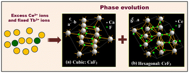 Graphical abstract: Does Ce3+ ion doping in CaF2:Tb3+ exhibit more luminescence than CeF3:Tb3+?