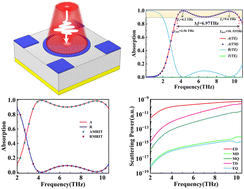 Graphical abstract: A quadrupolar-symmetric VO2 metasurface with edge-plasmonic dipoles for ultrabroadband and polarization-insensitive terahertz absorption