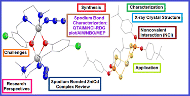 Graphical abstract: A comprehensive review of the spodium bond as a new crystal engineering motif in Zn/Cd complexes: challenges and future perspectives