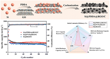 Graphical abstract: Interface enhancement through electrostatic self-assembly for synergistically stabilized silicon anodes in lithium-ion batteries