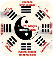 Graphical abstract: Frontiers in circularly polarized photoluminescence and electroluminescence of chiral manganese(ii) complexes