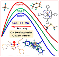 Graphical abstract: Deciphering the mechanistic insights and reactivity trend of high-valent Mn/Fe/Co–oxo species toward C–H bond activation and oxygen atom transfer