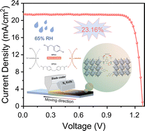 Graphical abstract: A regenerable redox mediator for all-air processed wide-bandgap perovskite solar cells under high-humidity conditions