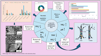 Graphical abstract: Bioelectrode–metal synergistic interaction for hydrogen recovery in a sulfate-reducing bacteria-based bioelectrochemical system to treat sewage wastewater: microbial dynamics and feasibility study under continuous-mode operation