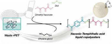 Graphical abstract: One-pot depolymerization–repolymerization of PET waste into sustainable photocurable liquid copolyesters for high-performance additive manufacturing