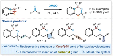 Graphical abstract: Metal-free C(sp3)–Si activation enables regiocontrolled [4 + 2] cycloaddition to benzosilacycloethers
