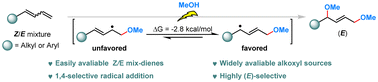 Graphical abstract: Electrochemical radical 1,4-dialkoxylation of 1,3-dienes to access (E)-1,4-diether alkenes
