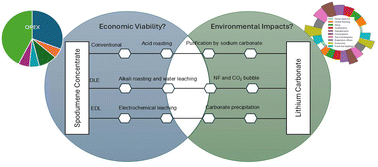 Graphical abstract: Conventional vs. direct vs. electrochemical lithium extraction: a holistic TEA–LCA of lithium carbonate production from spodumene