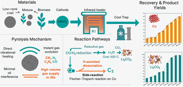 Graphical abstract: Green conversion of spent lithium-ion batteries via infrared pyrolysis: gas-assisted metal recovery and reaction pathway elucidation