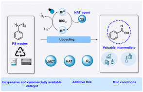 Graphical abstract: Photochemical upcycling of polystyrene waste by BiCl3