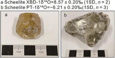 Graphical abstract: XBD-1 and PT-1 scheelites: potential reference materials for SIMS oxygen isotope analysis