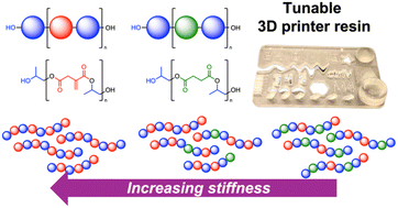 Graphical abstract: Composition–property engineering of bio-derived UV-curable acrylate oligoester resins for tunable mechanics in 3D printing